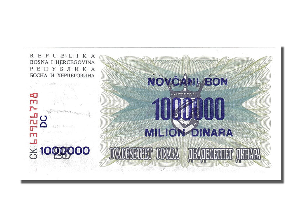 Banknote, Bosnia - Herzegovina, 1,000,000 Dinara, 1993, 1993-11-10, UNC(65-70)