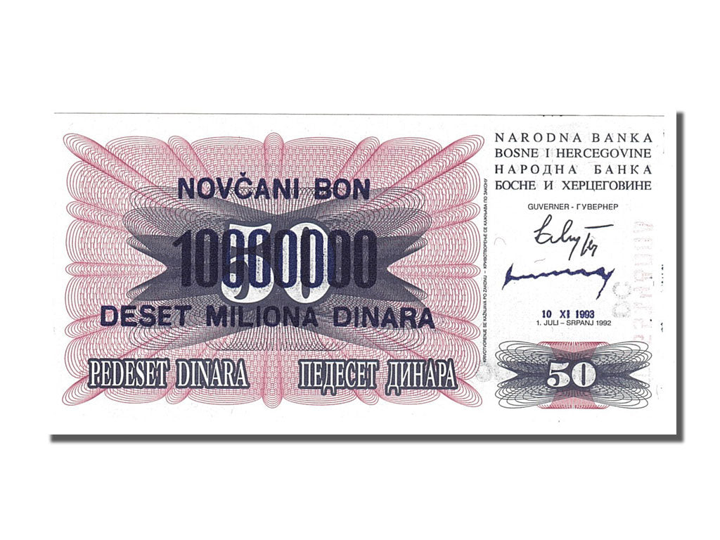 Banknote, Bosnia - Herzegovina, 10,000,000 Dinara, 1993, 1993-11-10, UNC(65-70)