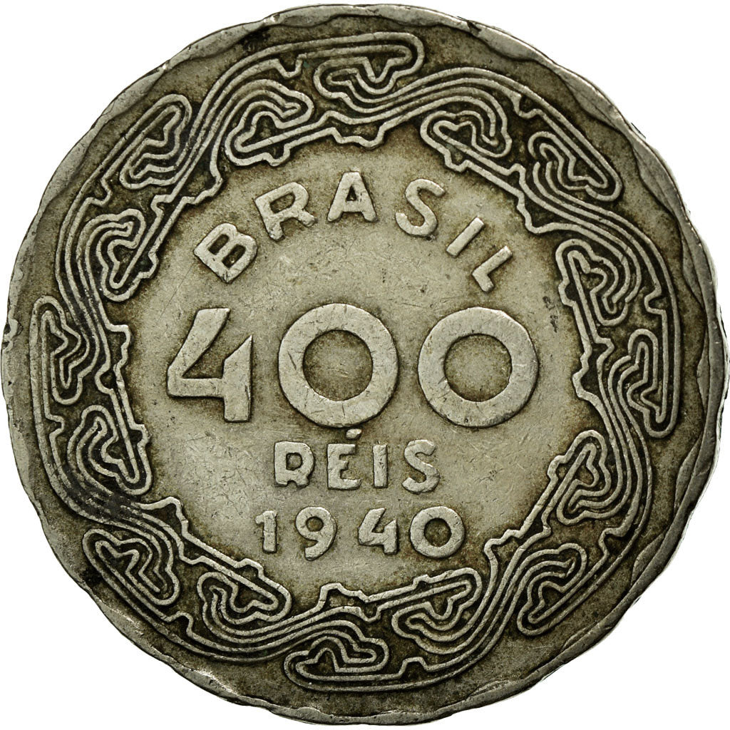 Coin, Brazil, 400 Reis, 1940, EF(40-45), Copper-nickel, KM:547