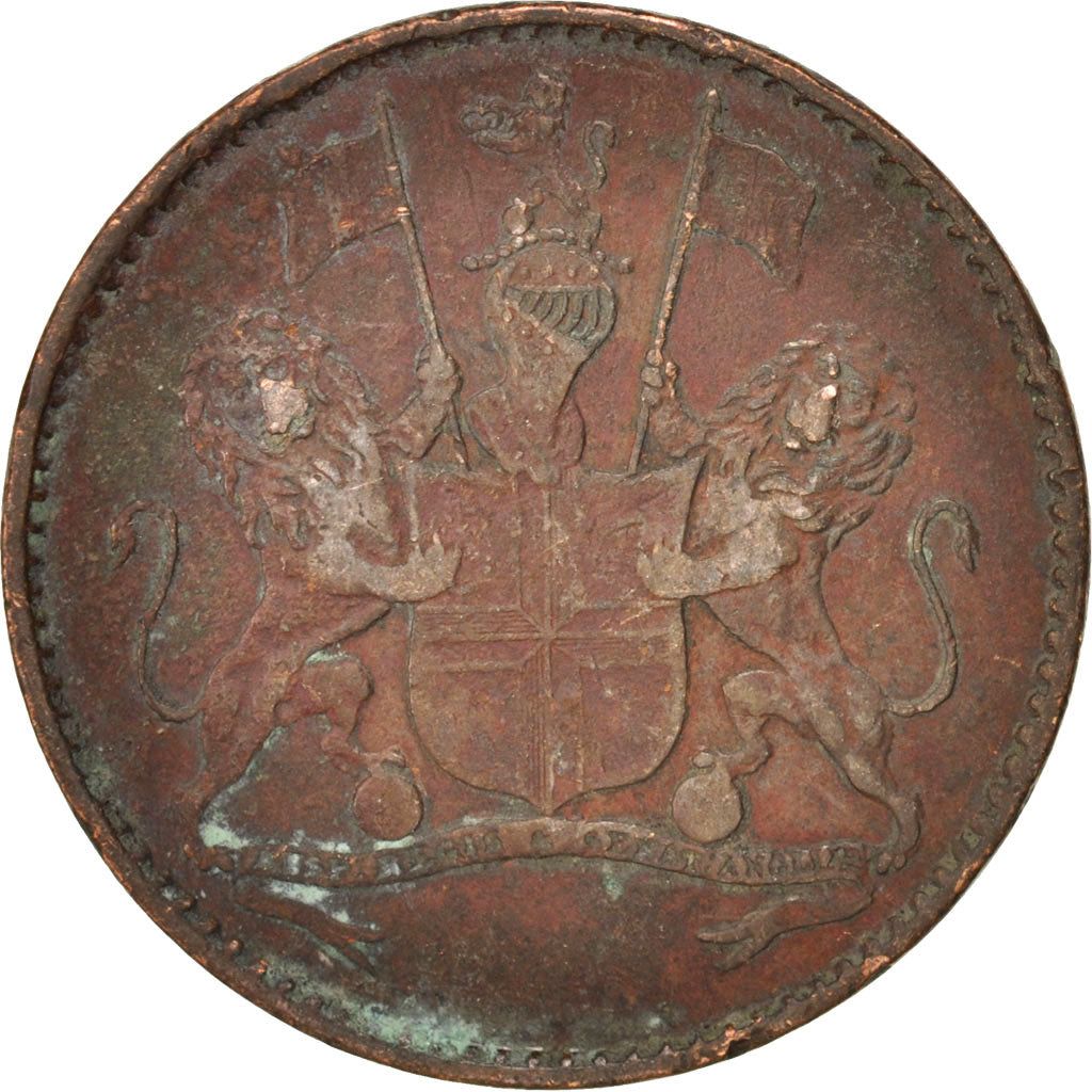 SAINT HELENA & ASCENSION, 1/2 Penny, 1821, EF(40-45), Copper, KM:A4