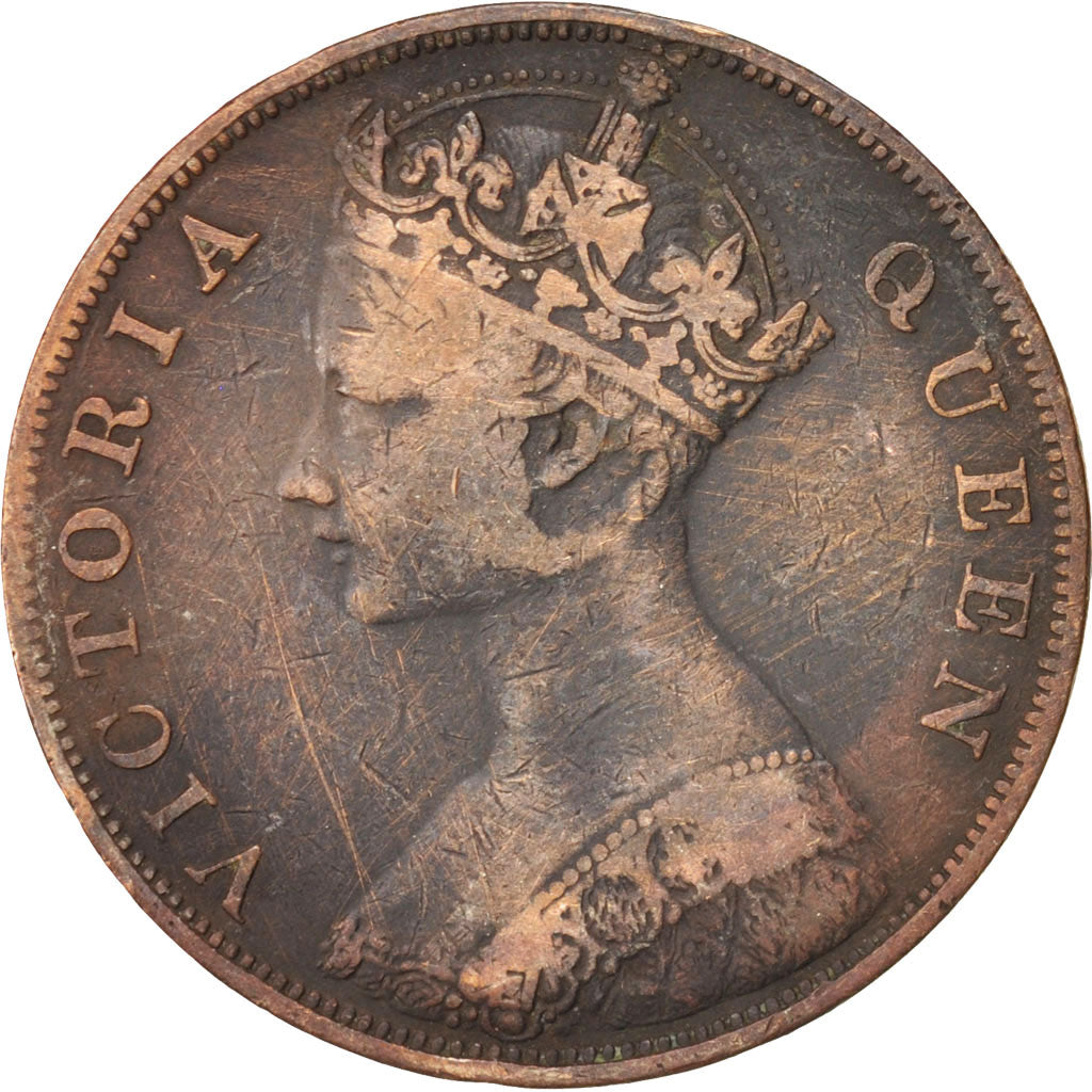 Hong Kong, Victoria, Cent, 1875, VF(20-25), Bronze, KM:4.1