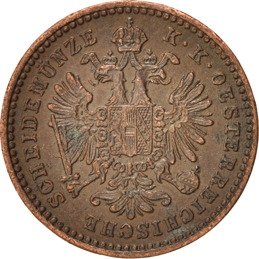 Österreich, Franz Joseph I, Kreuzer, 1858, Milan, EF(40-45), Copper, KM:2186