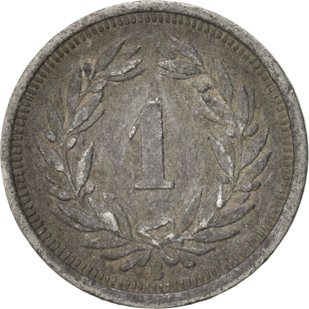 Switzerland, Rappen, 1943, Bern, EF(40-45), Zinc, KM:3a
