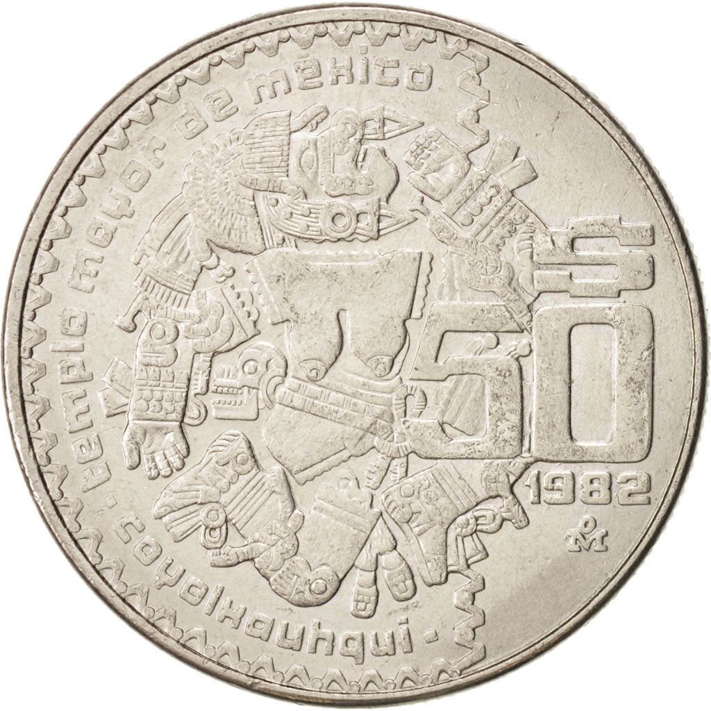 Mexico, 50 Pesos, 1982, Mexico City, SUP, Copper-nickel, KM:490