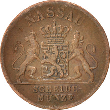 Etats allemands, NASSAU, Adolph, Pfennig, 1860, Wiesbaden, TTB, Cuivre, KM:73