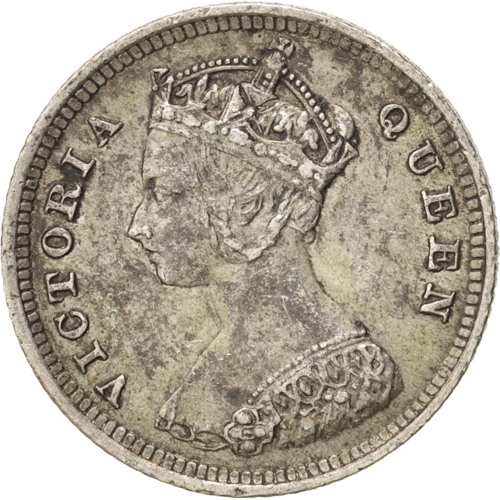 Hong Kong, Victoria, 10 Cents, 1888, AU(55-58), Silver, KM:6.3
