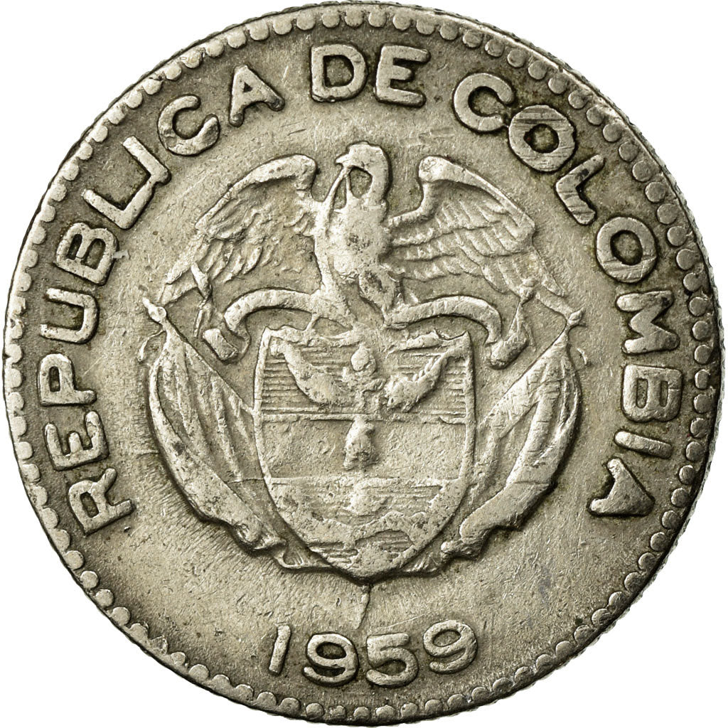 Coin, Colombia, 10 Centavos, 1959, Bogota, EF(40-45), Copper-nickel, KM:212.2