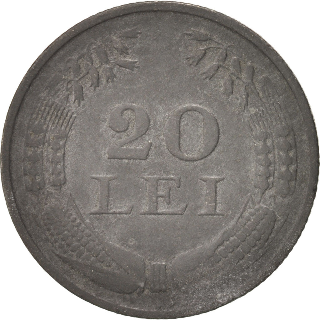 Romania, Mihai I, 20 Lei, 1944, EF(40-45), Zinc, KM:62
