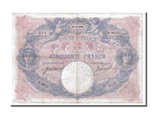 Banknote, France, 50 Francs, 50 F 1889-1927 ''Bleu et Rose'', 1913, 1913-05-15