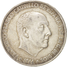 Coin, Spain, Caudillo and regent, 100 Pesetas, 1966, EF(40-45), Silver, KM:797
