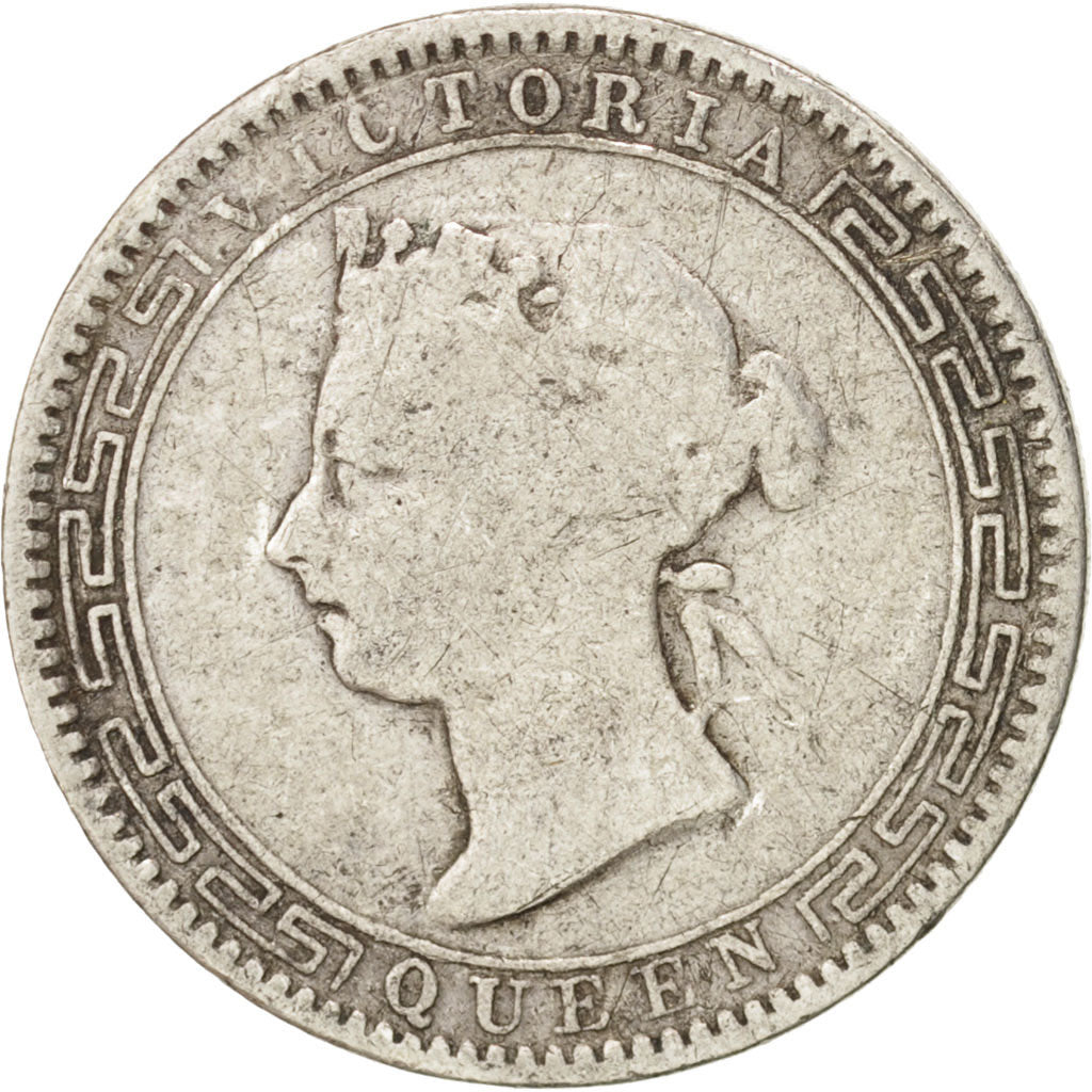 Ceylon, Victoria, 25 Cents, 1893, VF(20-25), Silver, KM:95