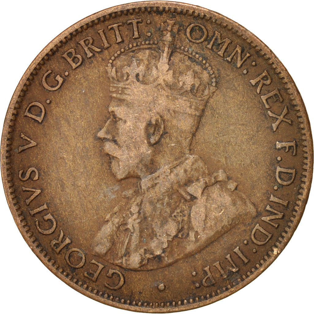 Australia, George V, 1/2 Penny, 1914, EF(40-45), Bronze, KM:22