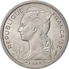 Comoros, 2 Francs, 1964, Paris, AU(55-58), Aluminum, KM:5, Lecompte:41