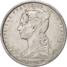 French West Africa, 2 Francs, 1948, AU(55-58), Aluminum, KM:4, Lecompte:11