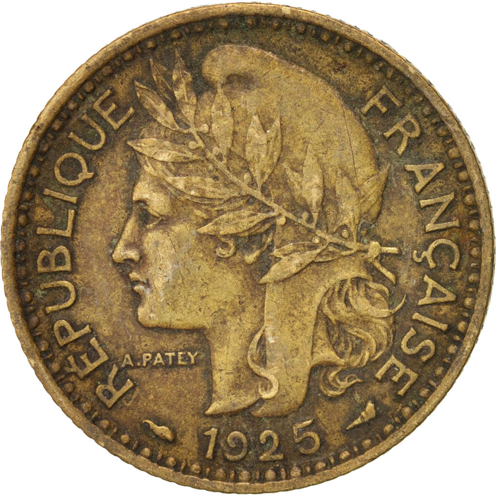 Cameroon, Franc, 1925, Paris, EF(40-45), Aluminum-Bronze, KM:2, Lecompte:7
