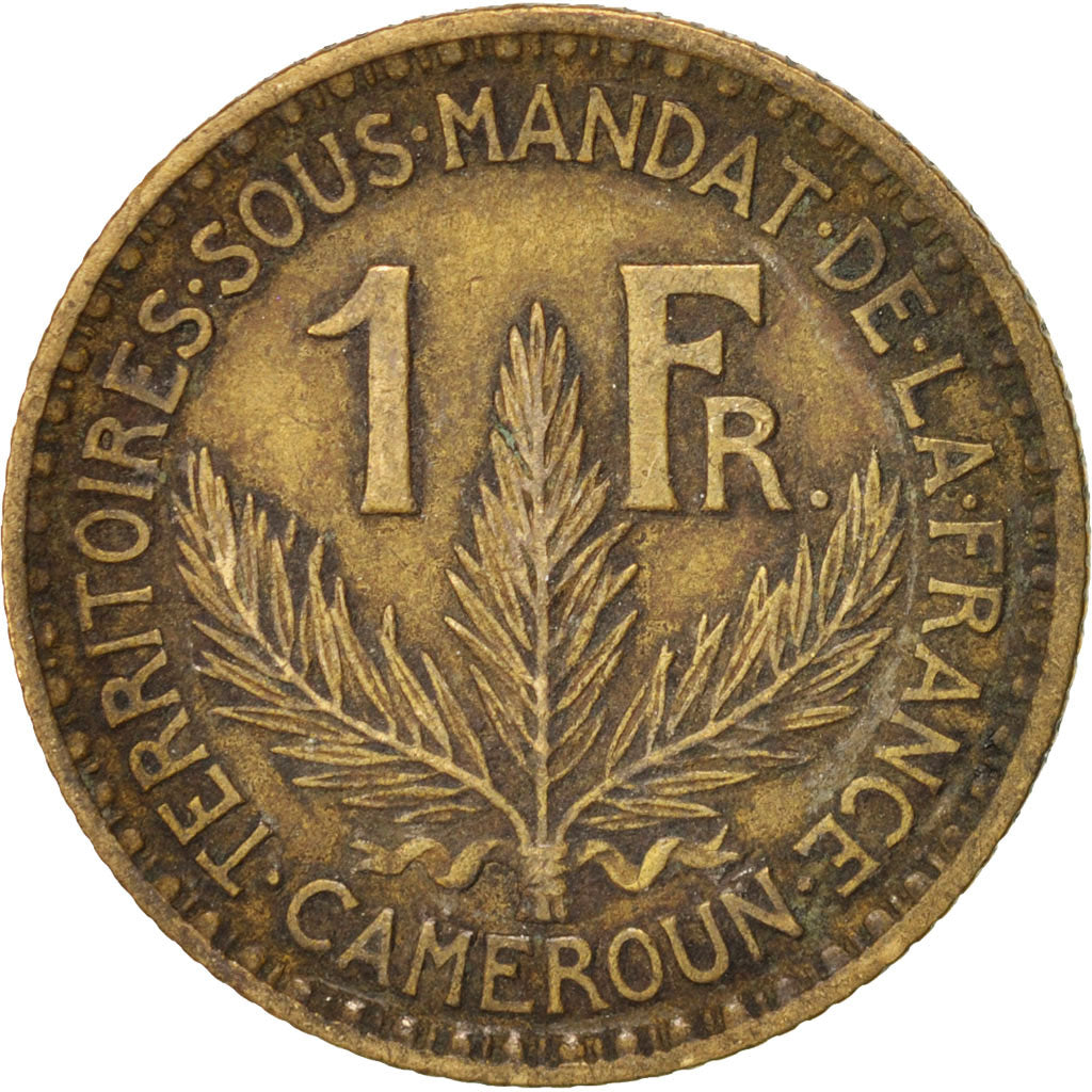 Cameroon, Franc, 1925, Paris, EF(40-45), Aluminum-Bronze, KM:2, Lecompte:7