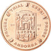 Andorra, medaglia, 2 C, Essai Trial, 2003, FDC, Rame