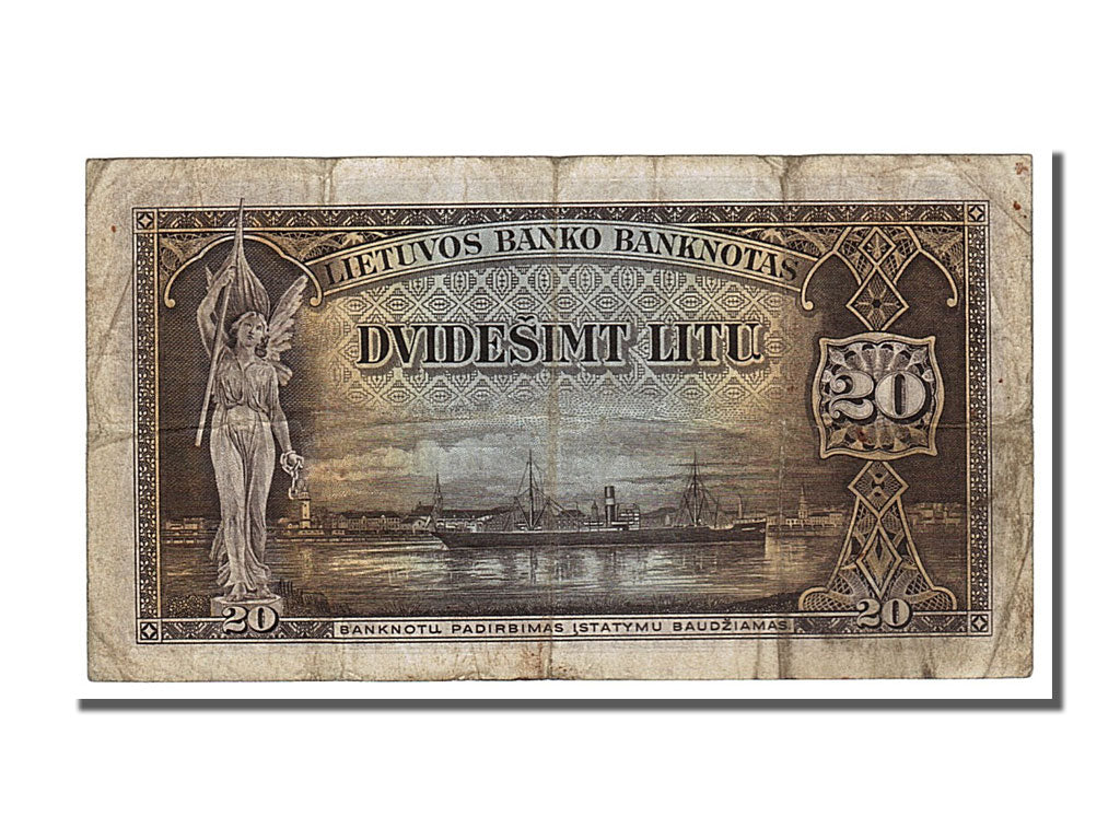 Lithuania, 20 Litu, 1930, KM #27a, 1930-07-05, VF(20-25), D
