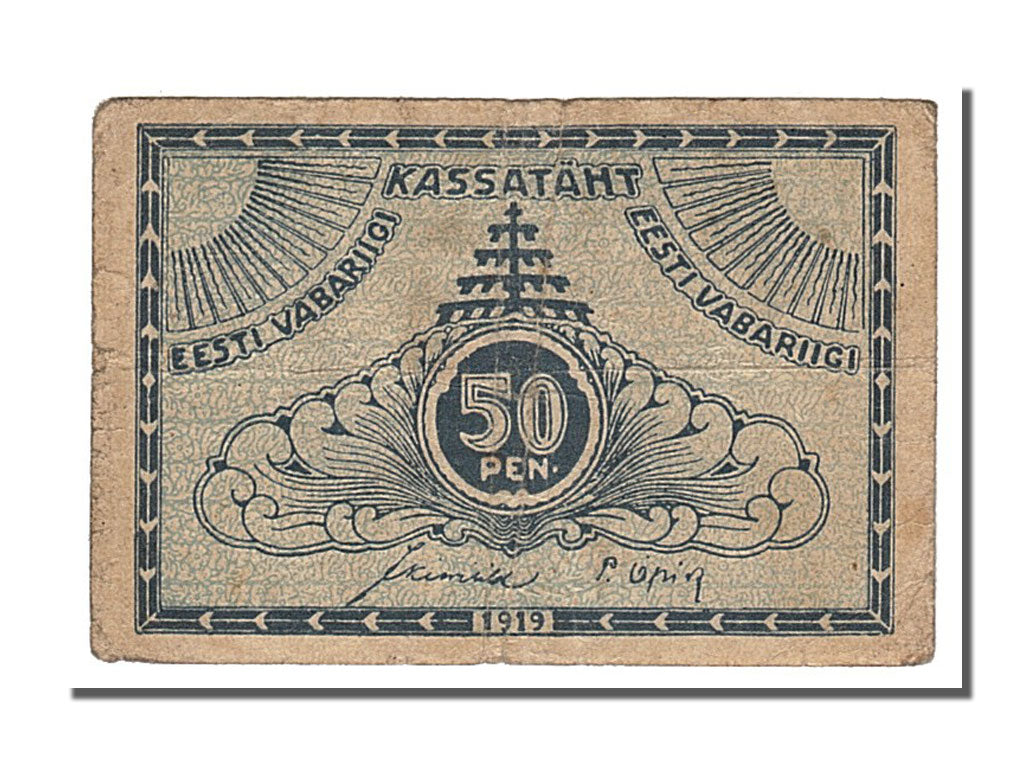 Banconote, Estonia, 50 Penni, 1919, MB+