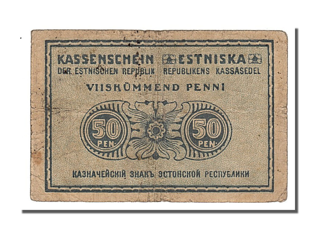 Banconote, Estonia, 50 Penni, 1919, MB+