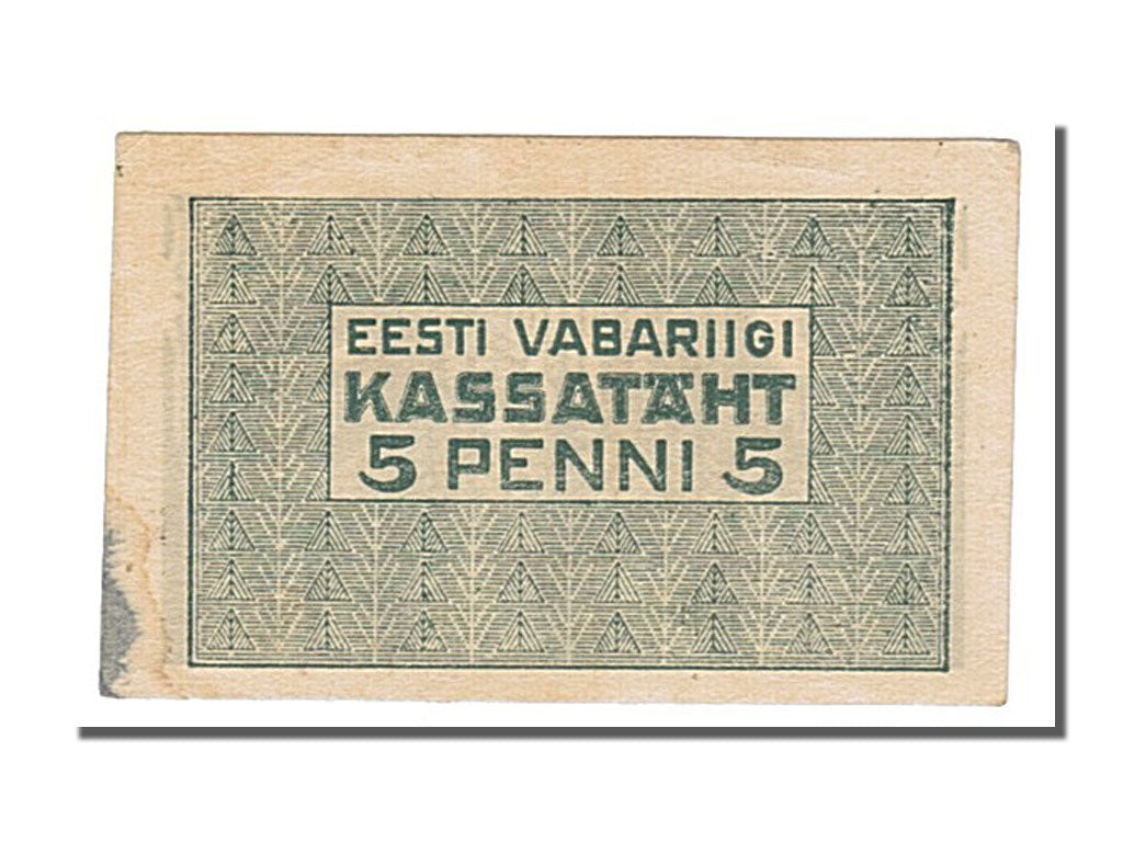 Banknote, Estonia, 5 Penni, 1919, KM:39a, AU(55-58)