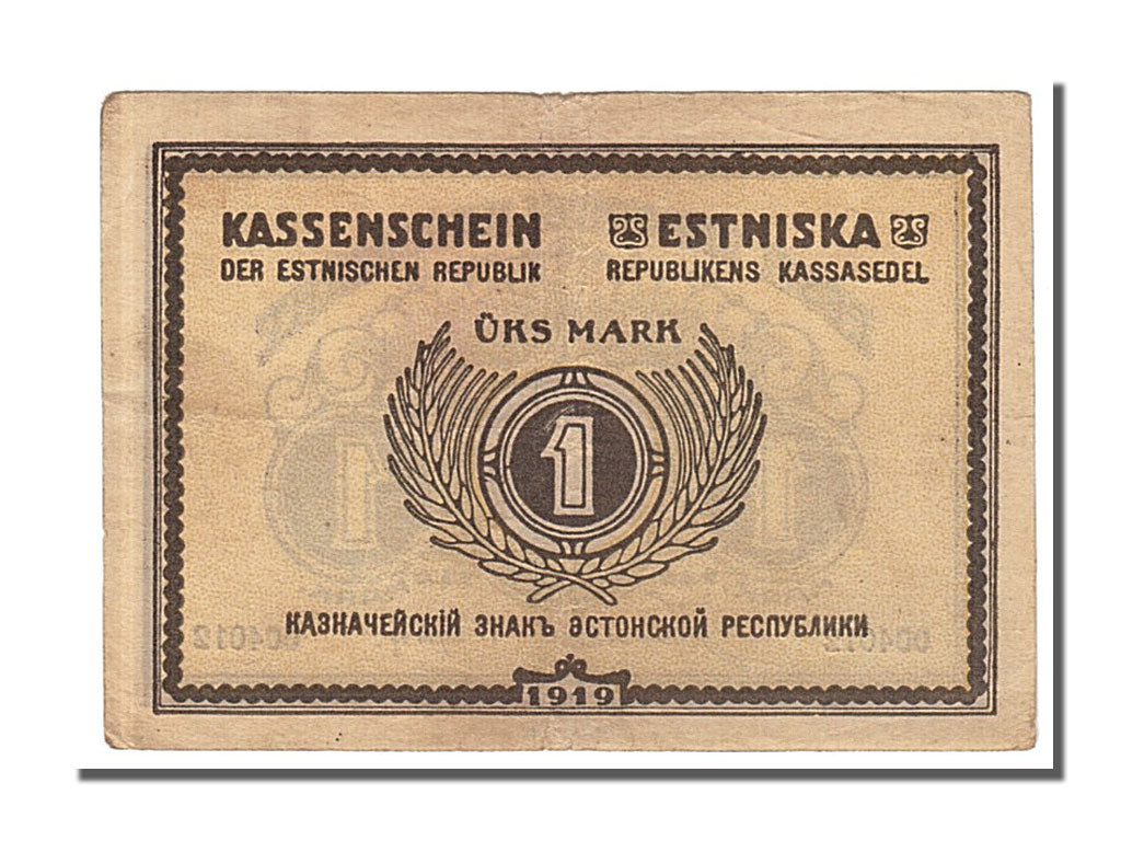 Banconote, Estonia, 1 Mark, 1919, BB