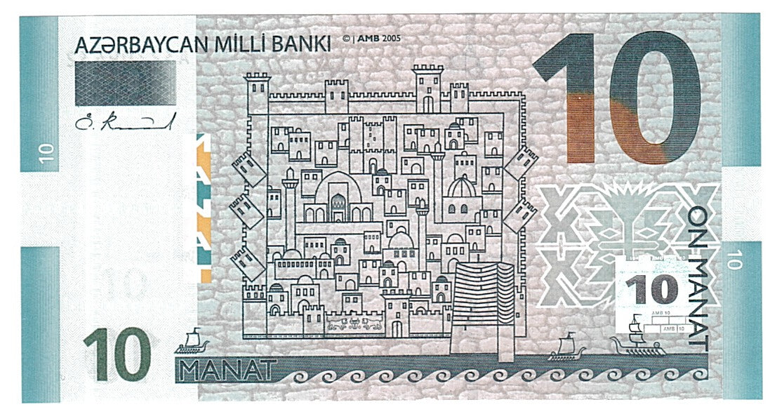Azerbaigian, 10 Manat, 2005, FDS