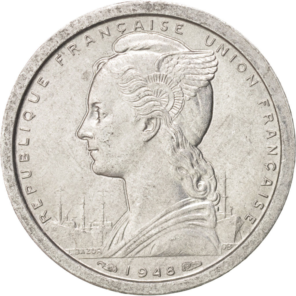French West Africa, Franc, 1948, SUP, Aluminum, KM:3, Lecompte:6