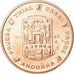 Andorra, medaglia, 2 C, Essai Trial, 2003, FDC, Rame