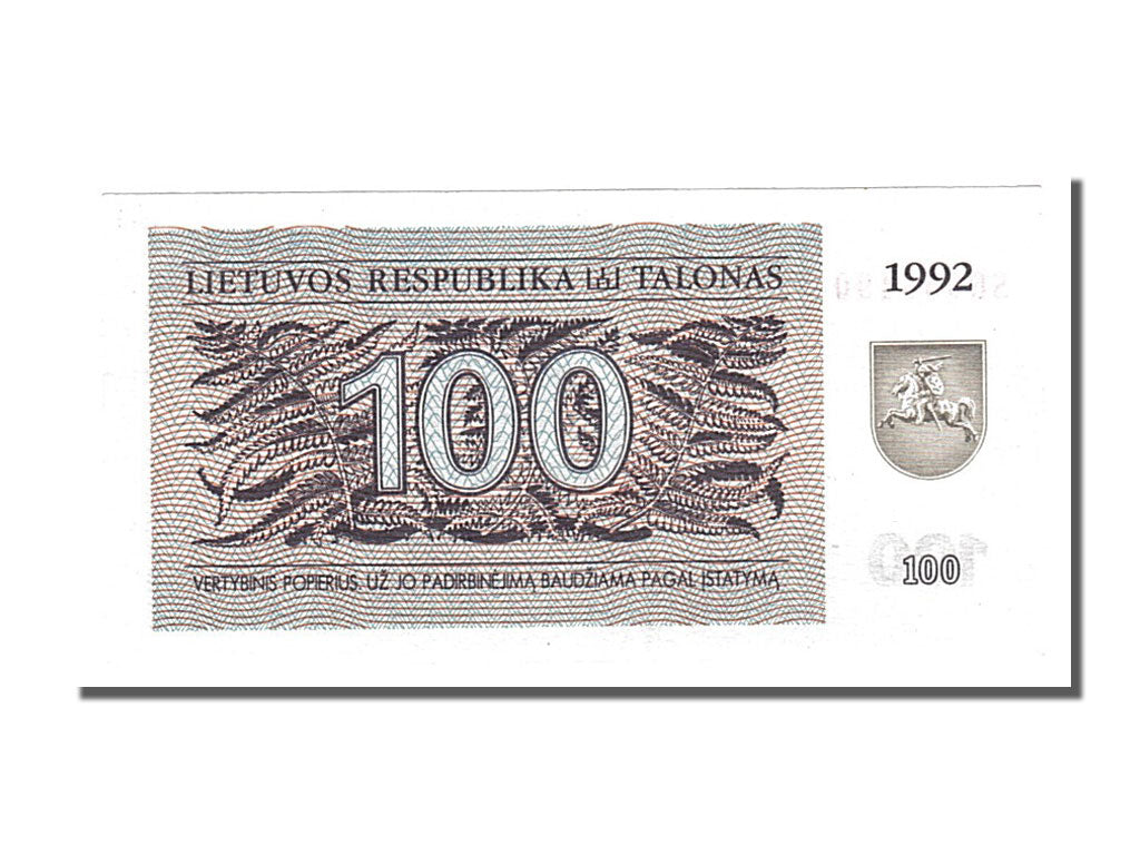 Biljet, Lithouwen, 100 (Talonas), 1992, NIEUW