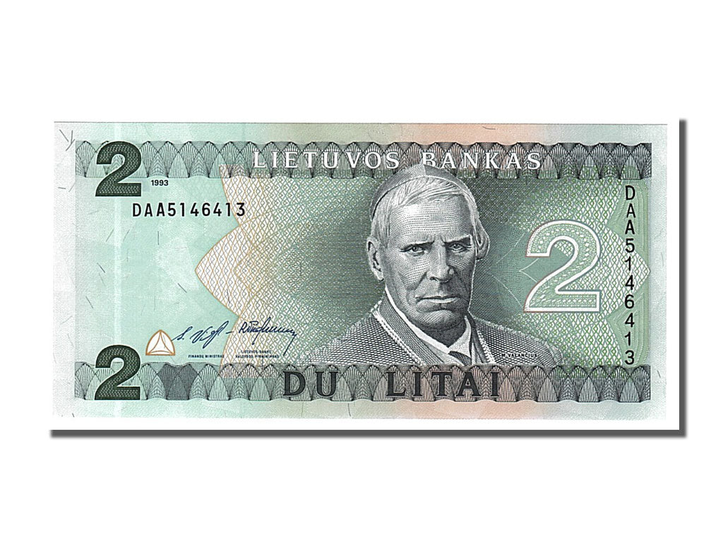 Banknote, Lithuania, 2 Litai, 1993, UNC(65-70)