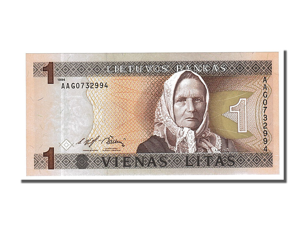 Banknote, Lithuania, 1 Litas, 1994, UNC(65-70)