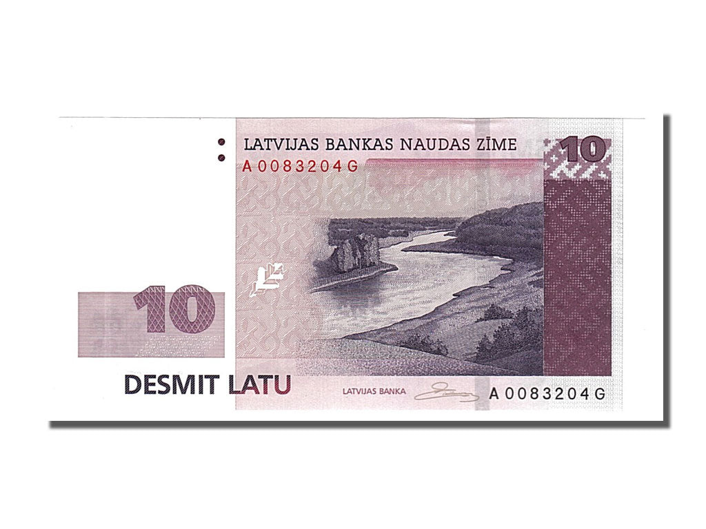Biljet, Letland, 10 Latu, 2008, SPL