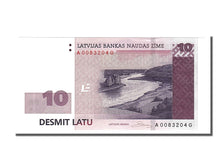 Banconote, Lettonia, 10 Latu, 2008, SPL