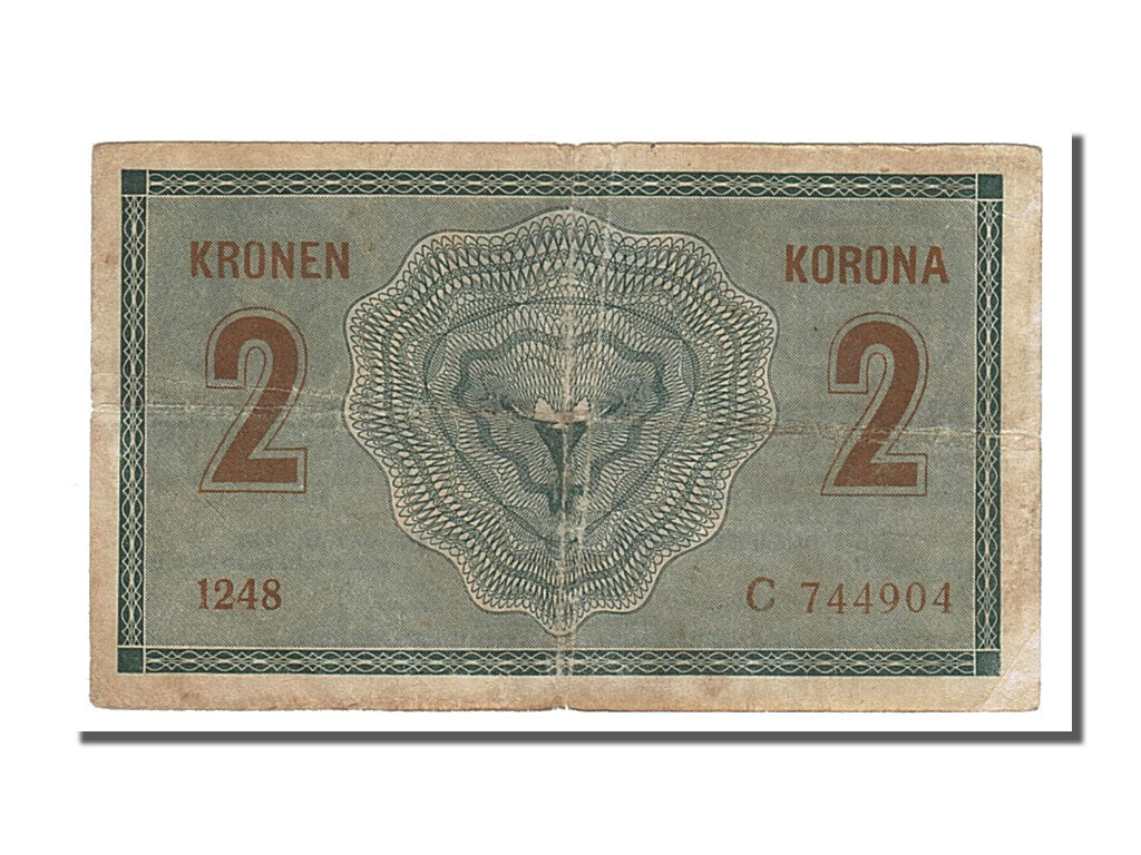 Austria, 2 Kronen, 1914, KM #17b, 1914-08-05, VF(30-35), C744904