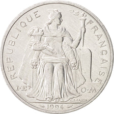 New Caledonia, 5 Francs, 1994, Paris, AU(55-58), Aluminum, KM:16