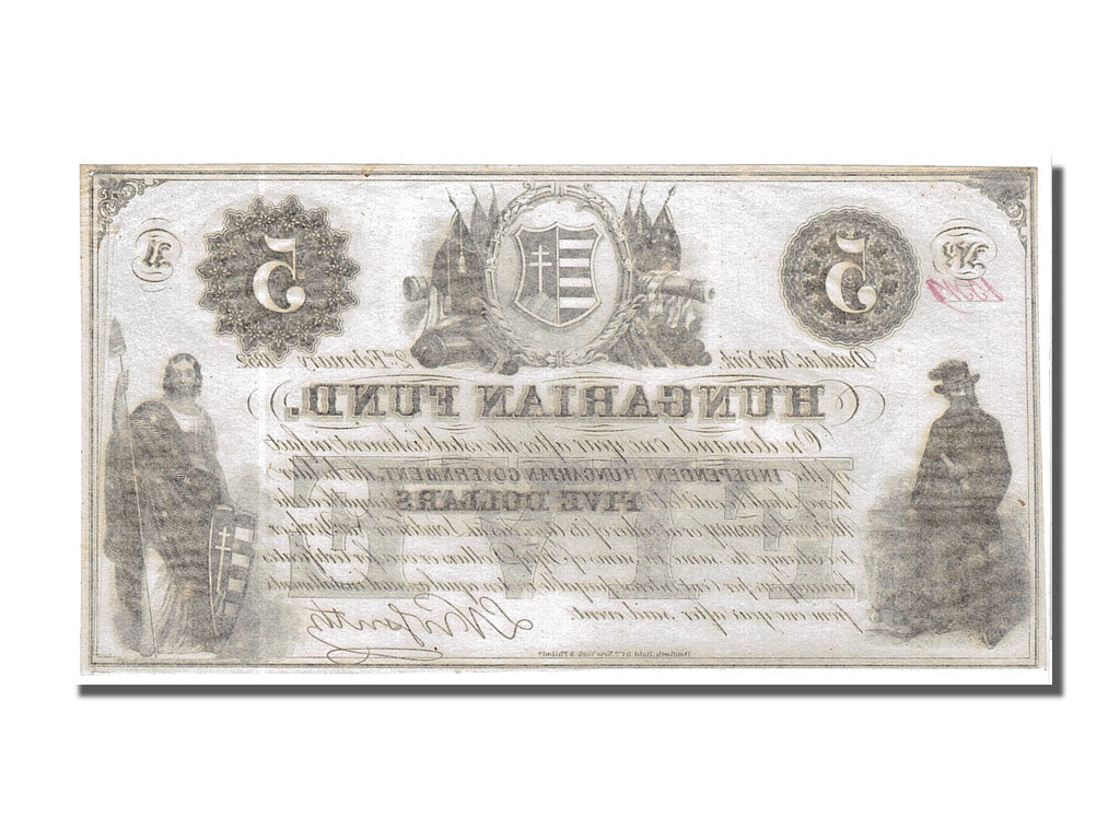 Banknote, Hungary, 5 Dollars, 1852, 1852-02-02, UNC(63)