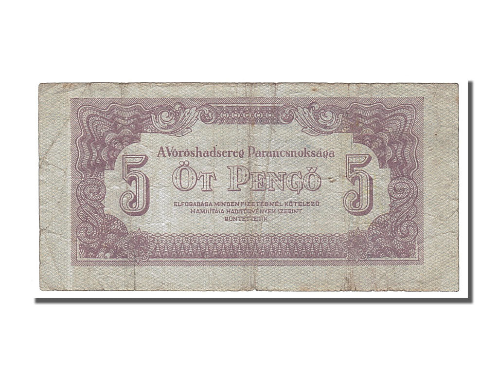 Ungheria, 5 Pengö, 1944, MB+