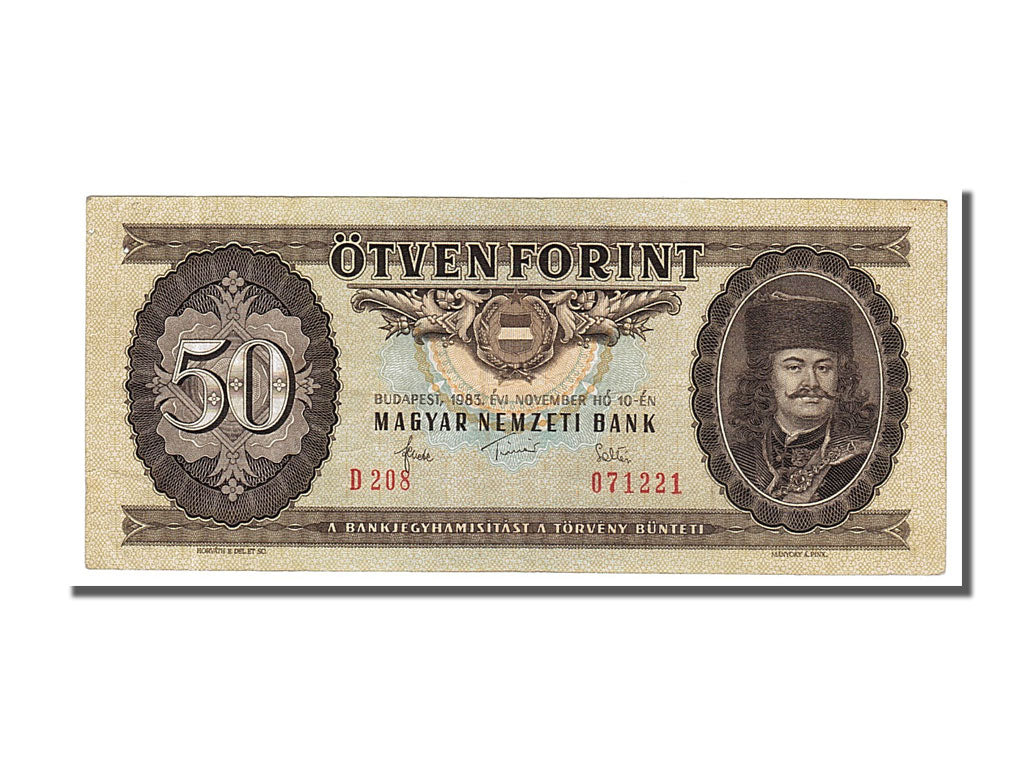 Hungary, 50 Forint, 1983, KM #170f, 1983-11-10, AU(50-53), D208