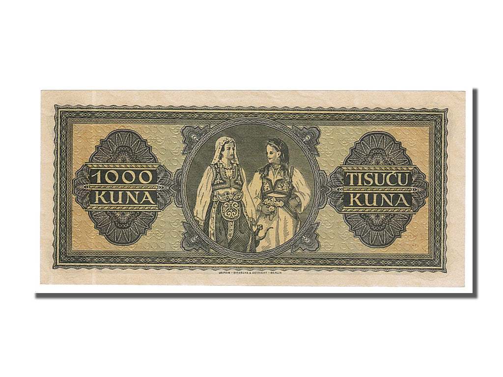 Croatia, 1000 Kuna, 1943, KM #12a, 1943-09-01, UNC(65-70), H
