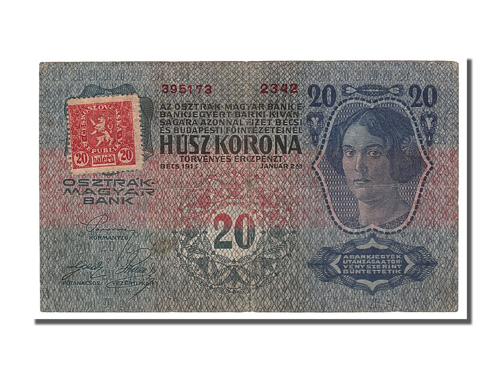 Czechoslovakia, 20 Korun, 1913, KM #2A, 1913-01-02, EF(40-45), 395173