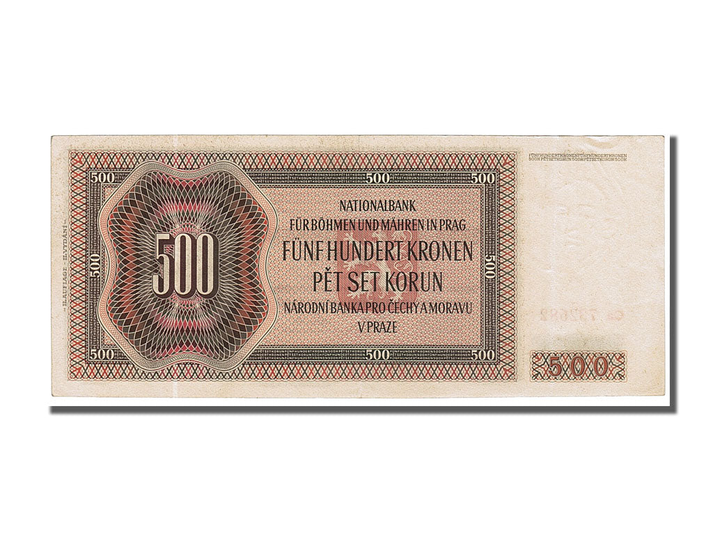 Banknote, Bohemia and Moravia, 500 Korun, 1942, 1942-02-24, UNC(60-62)
