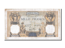 France, 500 Francs, 1 000 F 1927-1940 ''Cérès et Mercure'', 1939, KM #88c, 1...