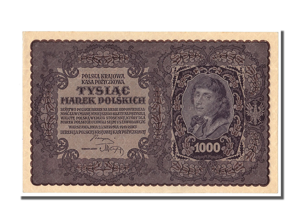 Poland, 1000 Marek, 1919, KM #29, 1919-09-23, UNC(63), CN 501762