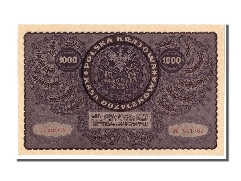 Poland, 1000 Marek, 1919, KM #29, 1919-09-23, UNC(63), CN 501762