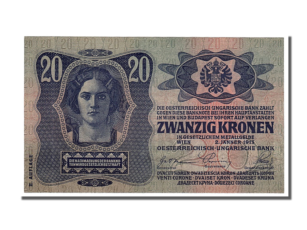 Austria, 20 Kronen, 1913, KM #14, 1913-01-02, UNC(65-70), 798805