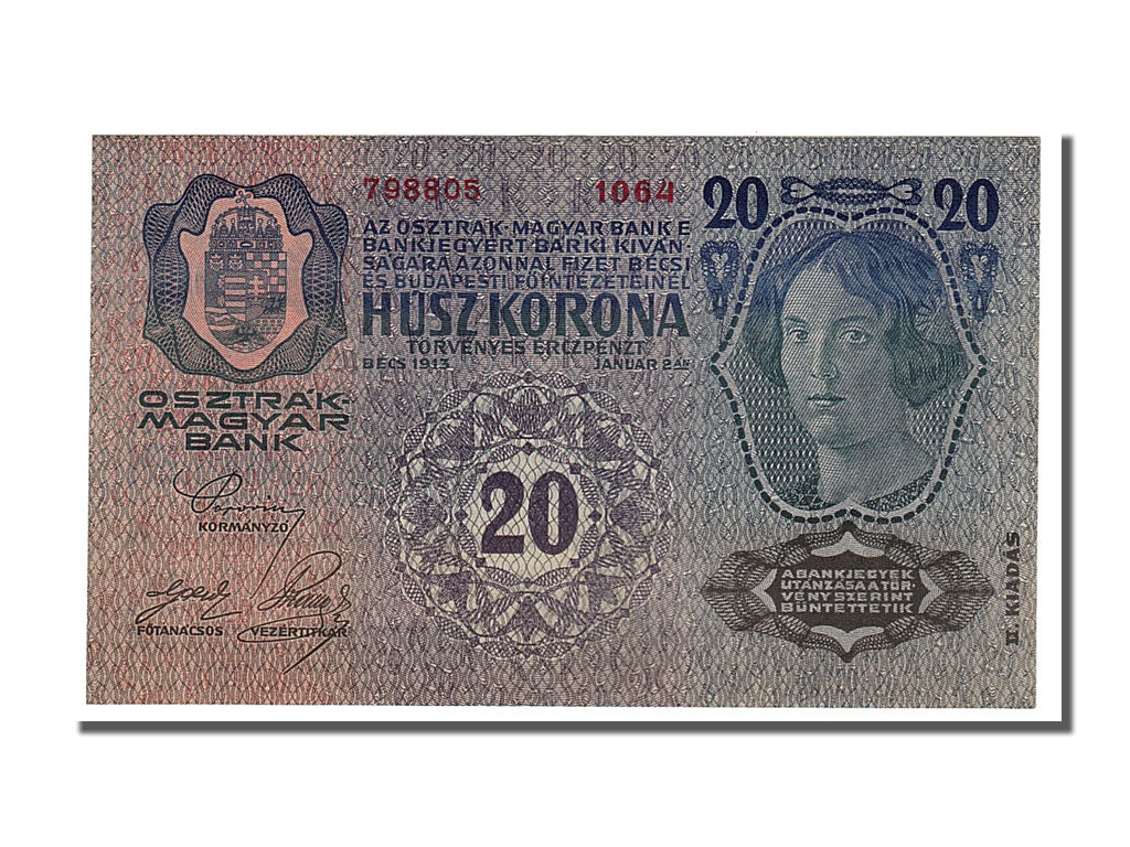 Austria, 20 Kronen, 1913, KM #14, 1913-01-02, UNC(65-70), 798805