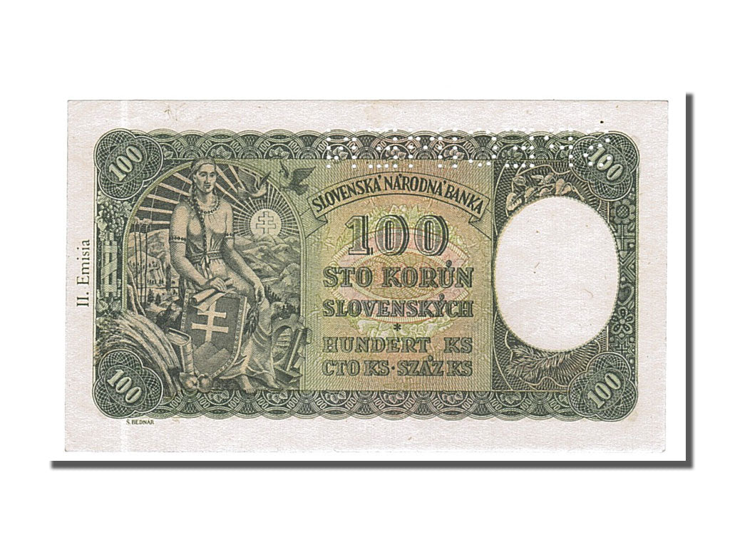 Banknote, Slovakia, 100 Korun, 1940, 1940-10-07, UNC(65-70)