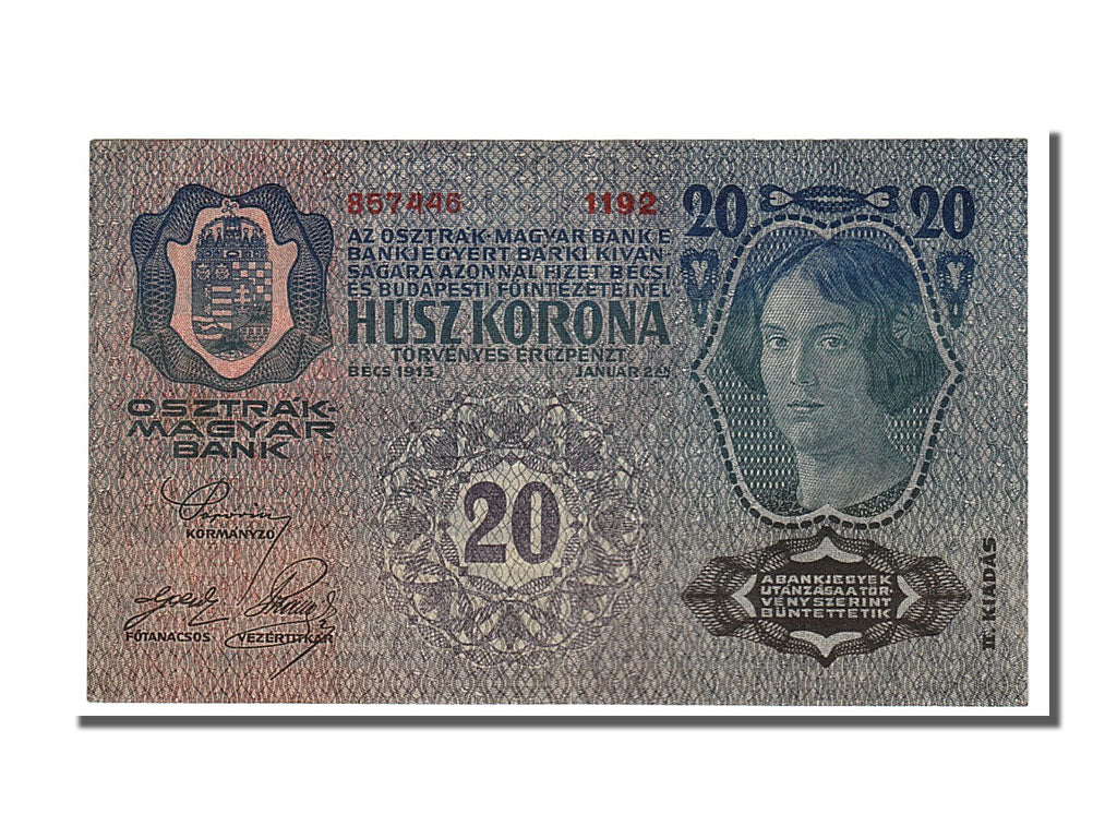 Austria, 20 Kronen, 1913, KM #53a, 1913-01-02, UNC(63), 867446