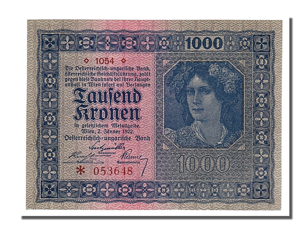 Austria, 1000 Kronen, 1922, KM #78, 1922-01-02, UNC(65-70), 1054